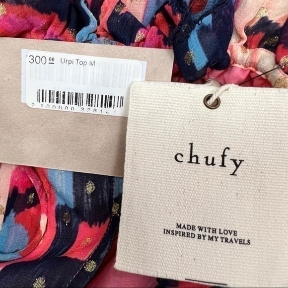 CHUFY womens Printed Halterneck Blouse size medium - Picture 11 of 12